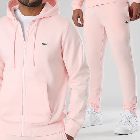 Lacoste - Classic Fit Pink Embroidered Crocodile Logo Track Suit